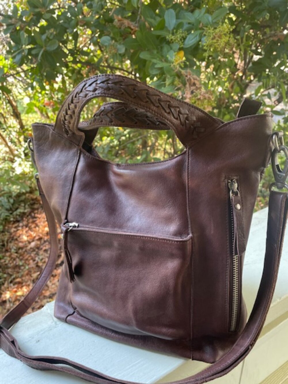 Latico Leathers Mason Crossbody Brown